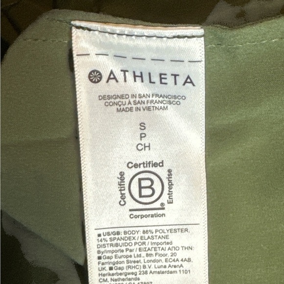Athleta Everlasting sleeveless button-up tank olive/khaki green - Picture 8 of 11